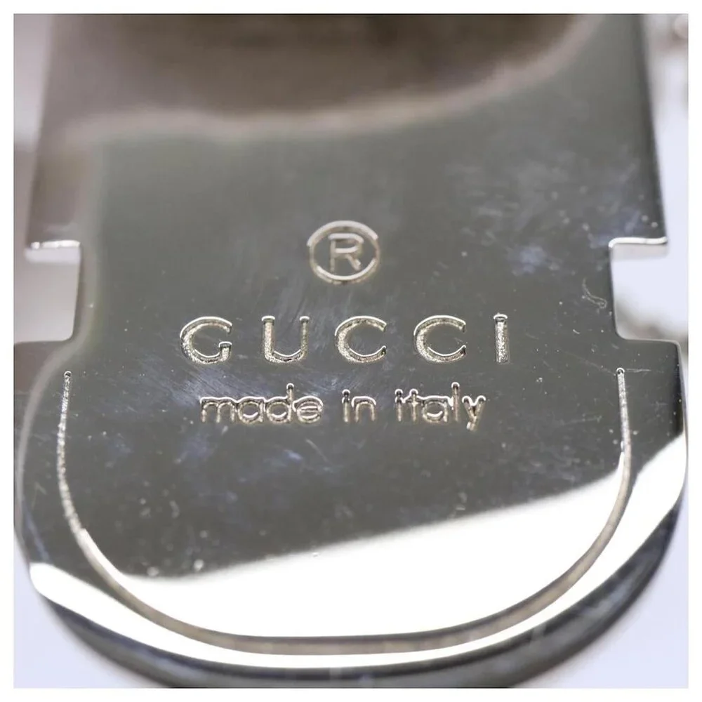 ❌SOLD❌Authentic GUCCI Silver Dog Tag Bag Charm/Key Chain/Necklace Charm - Picture 13 of 13